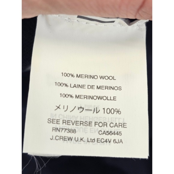 J.Crew Lightweight wool Jackie sweater shell Navy Blue Sleeveless Vest XL NWT - Picture 5 of 5